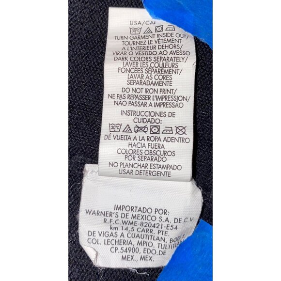 Calvin Klein Jeans Mens Black Half-Zip Sweater With Shoulder Stripes Size M - Picture 5 of 6